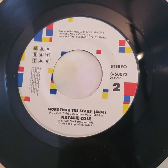 2/$8 VINYL Natalie Cole Jumpstart and More Than The Stars 45rpm 7" - Picture 4 of 4